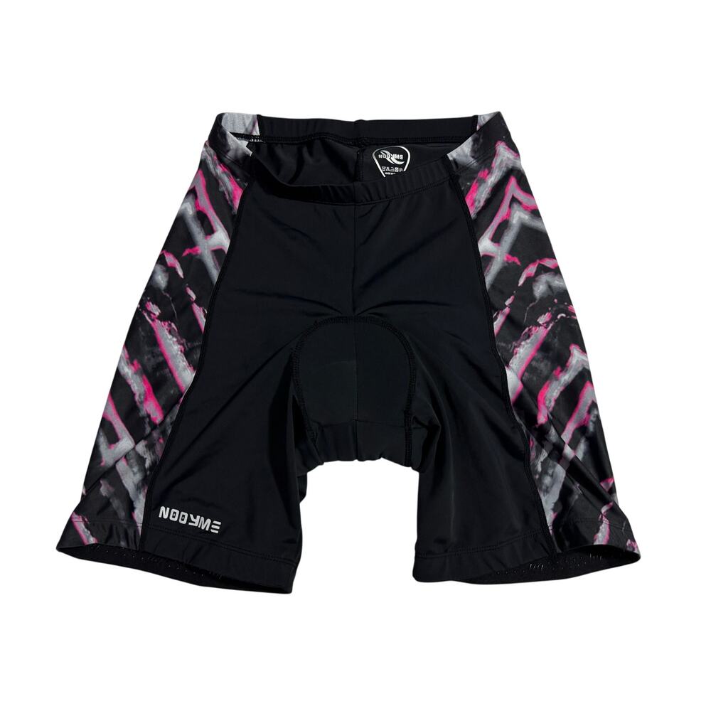 NOOYME Women's Cycling Shorts Gel Padded Biking Black Pink Large